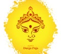 Happy durga pooja indian festival card for splash background Royalty Free Stock Photo