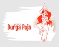 Happy durga pooja navratri festival card design