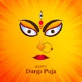 Happy durga pooja religious celebration festival card background Royalty Free Stock Photo