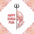 Happy durga pooja religious celebration festival card background Royalty Free Stock Photo