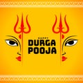 Happy durga pooja wishes card design