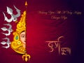 Happy Durga Puja festival background for India holiday Dussehra