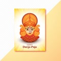 Happy durga puja festival celebration brochure template card design Royalty Free Stock Photo