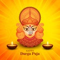 Happy Durga Puja Festival Celebration Card Background Royalty Free Stock Photo