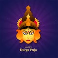 Happy durga puja greeting card festival background Royalty Free Stock Photo