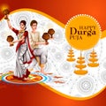 Happy Durga Puja India festival holiday background