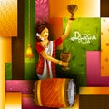 Happy Durga Puja India festival holiday background