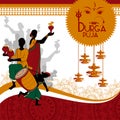 Happy Durga Puja India festival holiday background Royalty Free Stock Photo