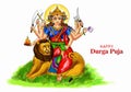 Happy durga puja indian cultural festival card celebration background