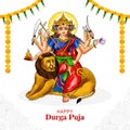 Happy durga puja indian cultural festival card celebration background