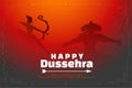Happy dussehra background with lord rama killing raavan