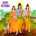 Happy Dussehra background showing festival of India