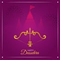 Happy Dussehra greeting wish card vector