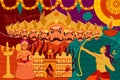 Happy Dussehra festival background forIndia holiday