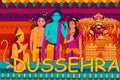 Happy Dussehra festival background forIndia holiday