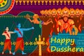 Happy Dussehra festival background forIndia holiday