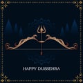 Happy Dussehra festival background with stylish dhanush Royalty Free Stock Photo