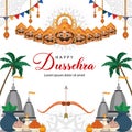 happy dussehra festival background Royalty Free Stock Photo