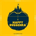Happy dussehra festival card in flat style