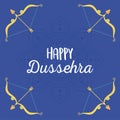 Happy dussehra festival of india gold arrows and bows with crystals