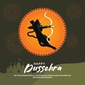 Happy Dussehra festival of India. of Lord Rama killing Ravana. vector illustration design. Royalty Free Stock Photo