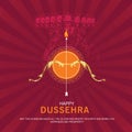 Happy Dussehra festival. vector illustration . Creative social media ads