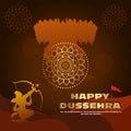 Happy Dussehra festival. Vector illustration of Happy Dussehra greeting. . Creative social media ads