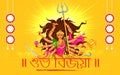 Happy Dussehra with goddess Durga Royalty Free Stock Photo