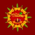 Happy Dussehra Vector Illustration. Indian Festival. Festival of Hindus.