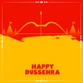 Happy dussehra indian festival wishes card design