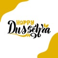 Happy Dussehra 25 October festival card. Hand drawn Royalty Free Stock Photo