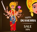 Happy Dussehra vector illustration for sale.