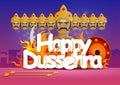 Happy Dussehra wallpaper background Royalty Free Stock Photo