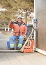 A happy dustman