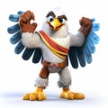 Happy Eagle: A Bold And Youthful Superhero Cartoon Character