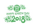 Happy Earth Day. April 22. 2018.