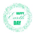 Happy Earth Day background.