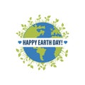 Happy Earth Day Banner Illustration of a happy earth day banner, for environment safety celebration