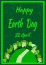 Happy Earth day banner poster