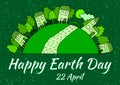 Happy Earth day banner poster