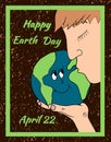 Happy Earth day banner poster