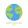 Happy Earth Day Banner. World environment day background. Save the earth. Green day. Vector illustration Royalty Free Stock Photo