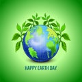 Happy Earth day concept modern decorative background