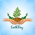 Happy Earth day concept modern decorative background