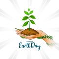 Happy Earth day concept natural ecology background design