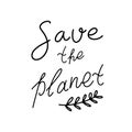 Happy Earth day. Conceptual handwritten phrase. Hand drawn typography poster. T shirt hand lettered calligraphic design.