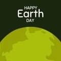 Happy Earth Day handwritten lettering with the globe on a blue background. Happy Earth Day typography vector design for Royalty Free Stock Photo