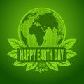 Happy Earth Day logo design Royalty Free Stock Photo