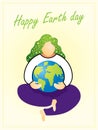 Happy Earth day Save our mother earth with love care environment Royalty Free Stock Photo