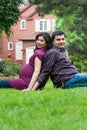 Happy East Indian Husband with his Pregnant wife